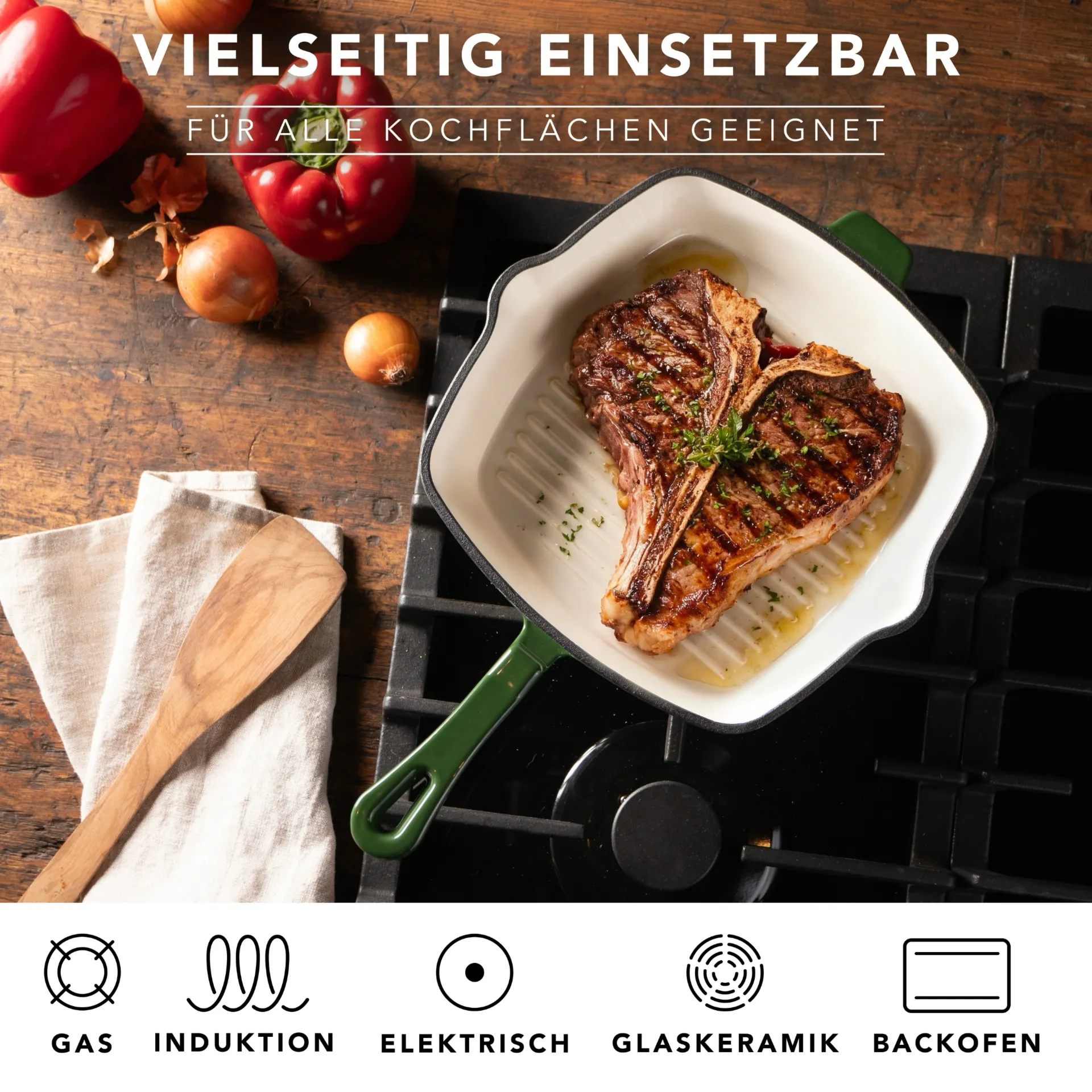 Gusseisen Grillpfanne Gusseisen Grillpfanne