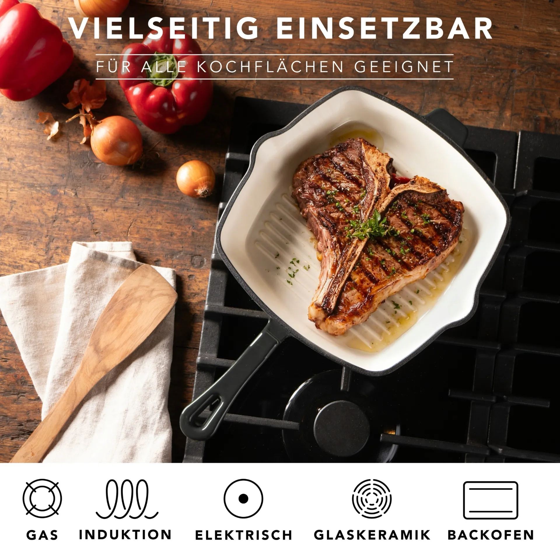 Gusseisen Grillpfanne Gusseisen Grillpfanne