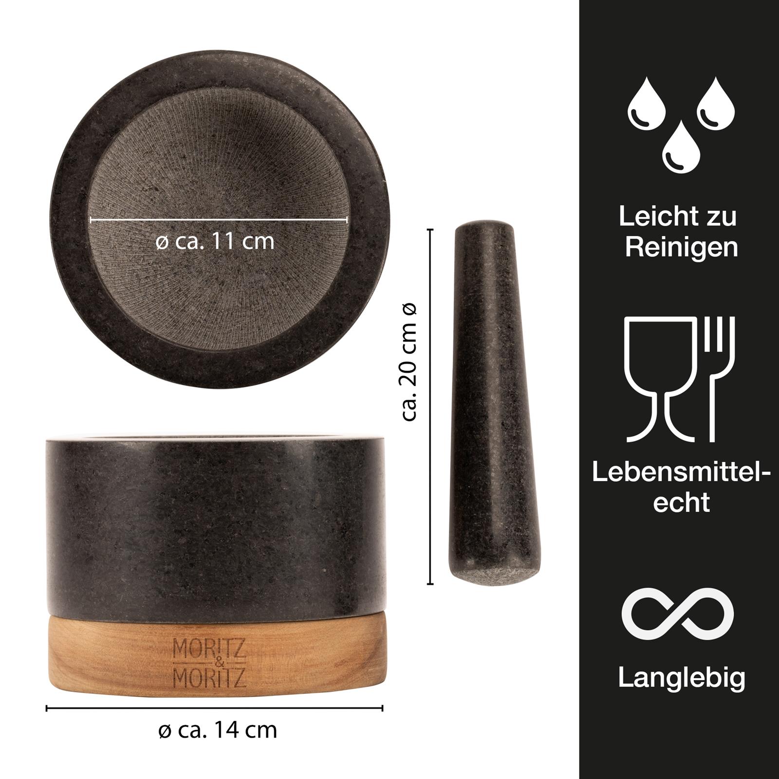 Granit Mörser mit Stößel 14cm Granit Mörser mit Stößel 14cm