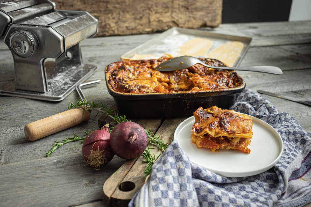 Lasagne aus dem Römertopf