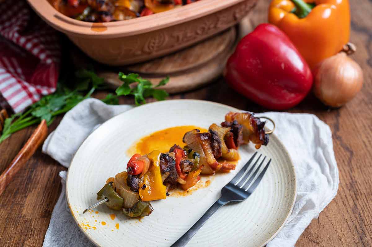 Schaschlik aus dem Römertopf