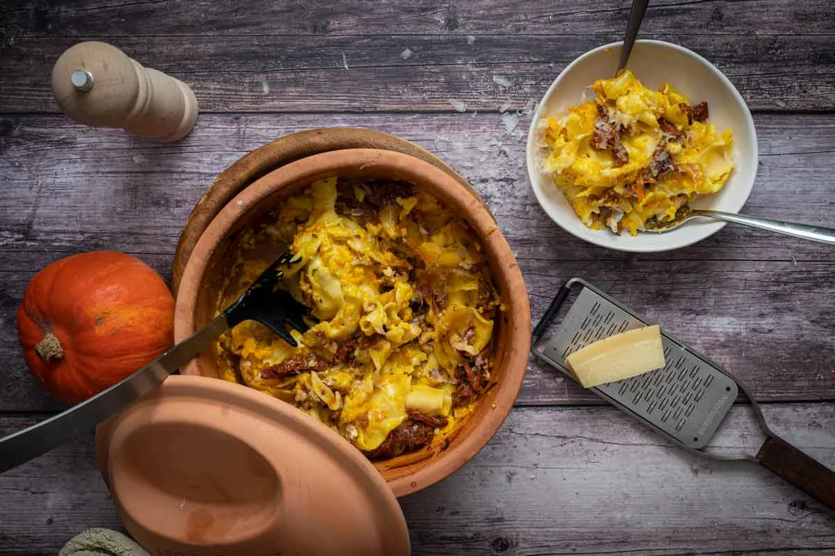 One Pot Kürbis Nudeln