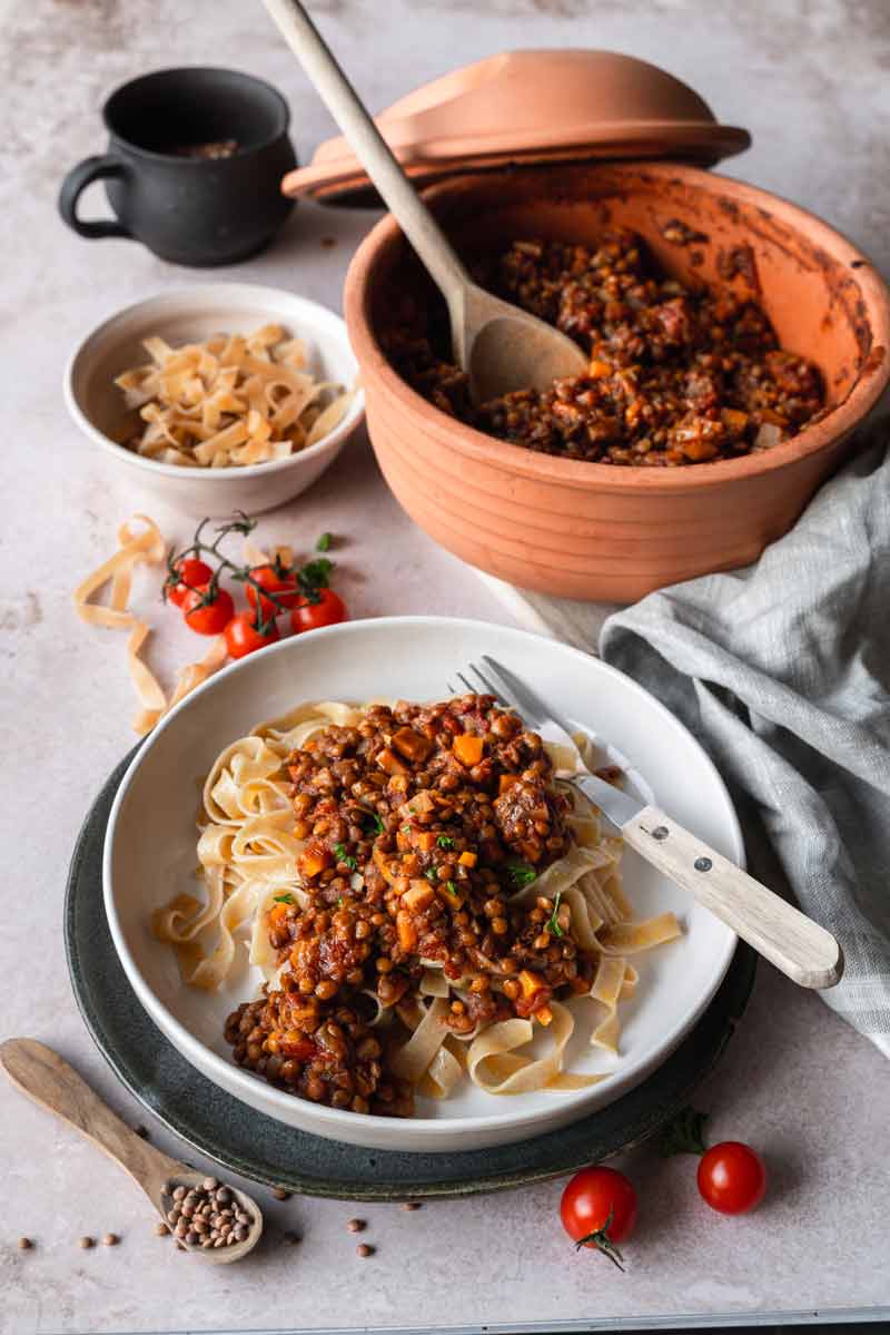 Veganistisch linzenstoofpotje uit de Römertopf — Overig recept voor de Römertopf