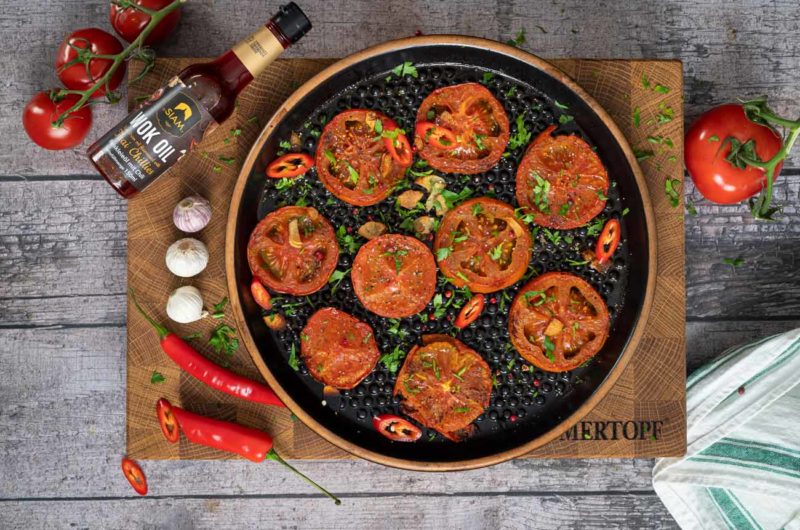 Gegrillte Tomaten mit Chili Öl
