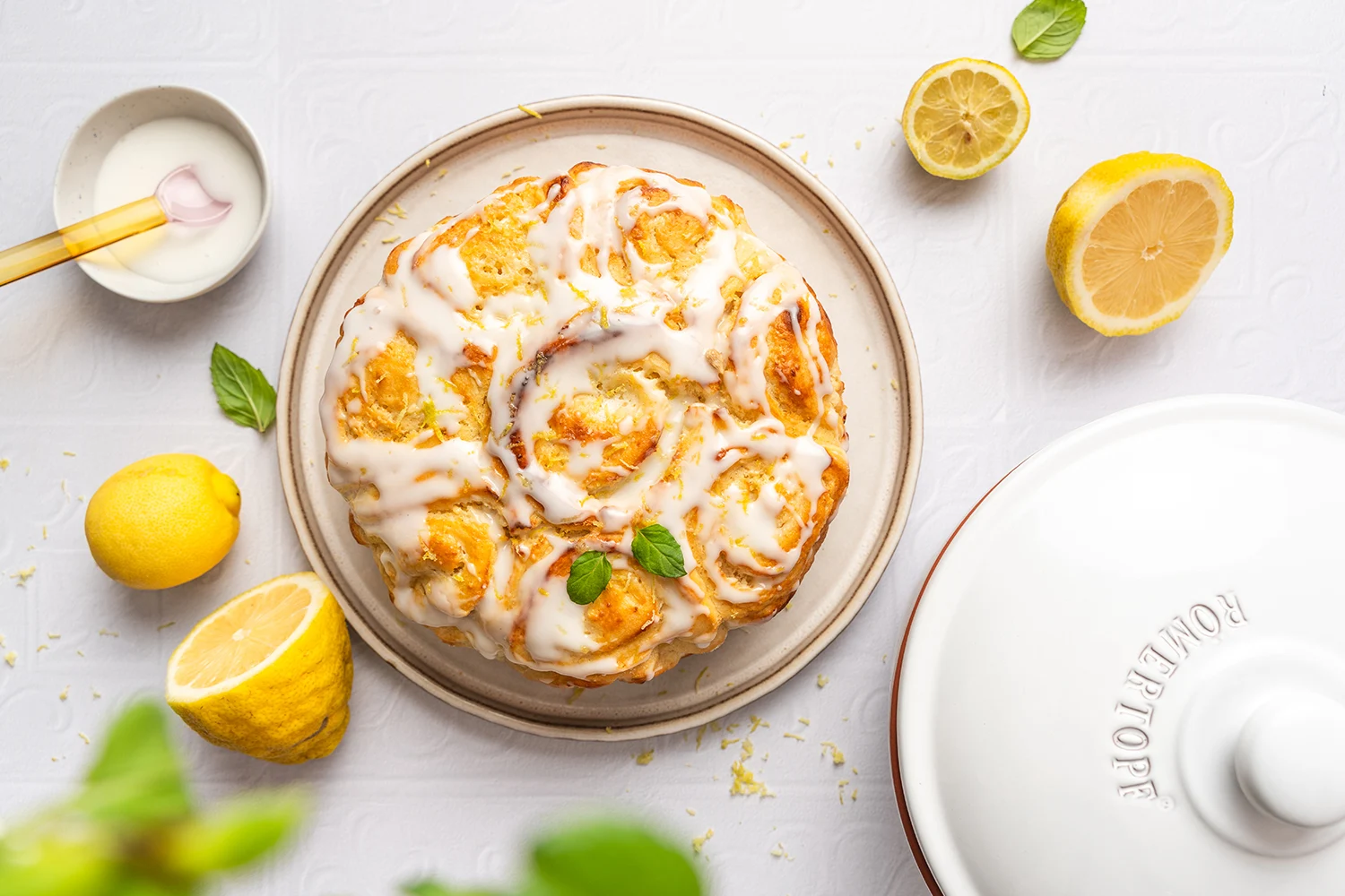Süße Zitronen-Brioche Rezept mit Ricotta