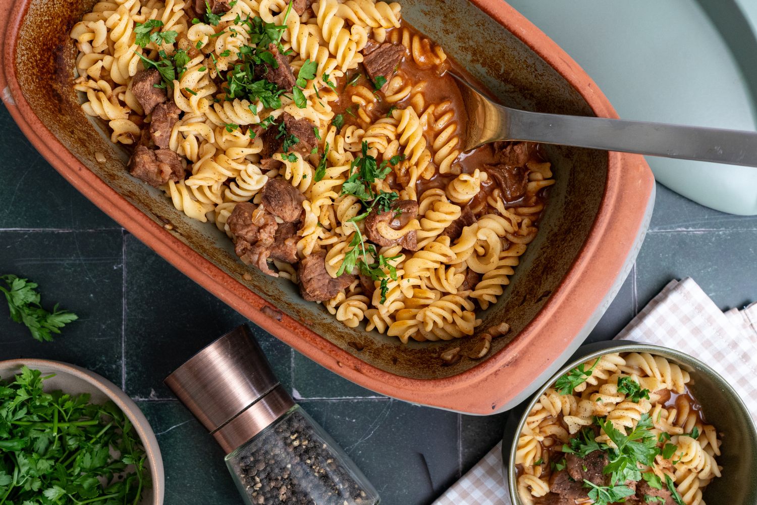 Gulasch-Pasta-Topf