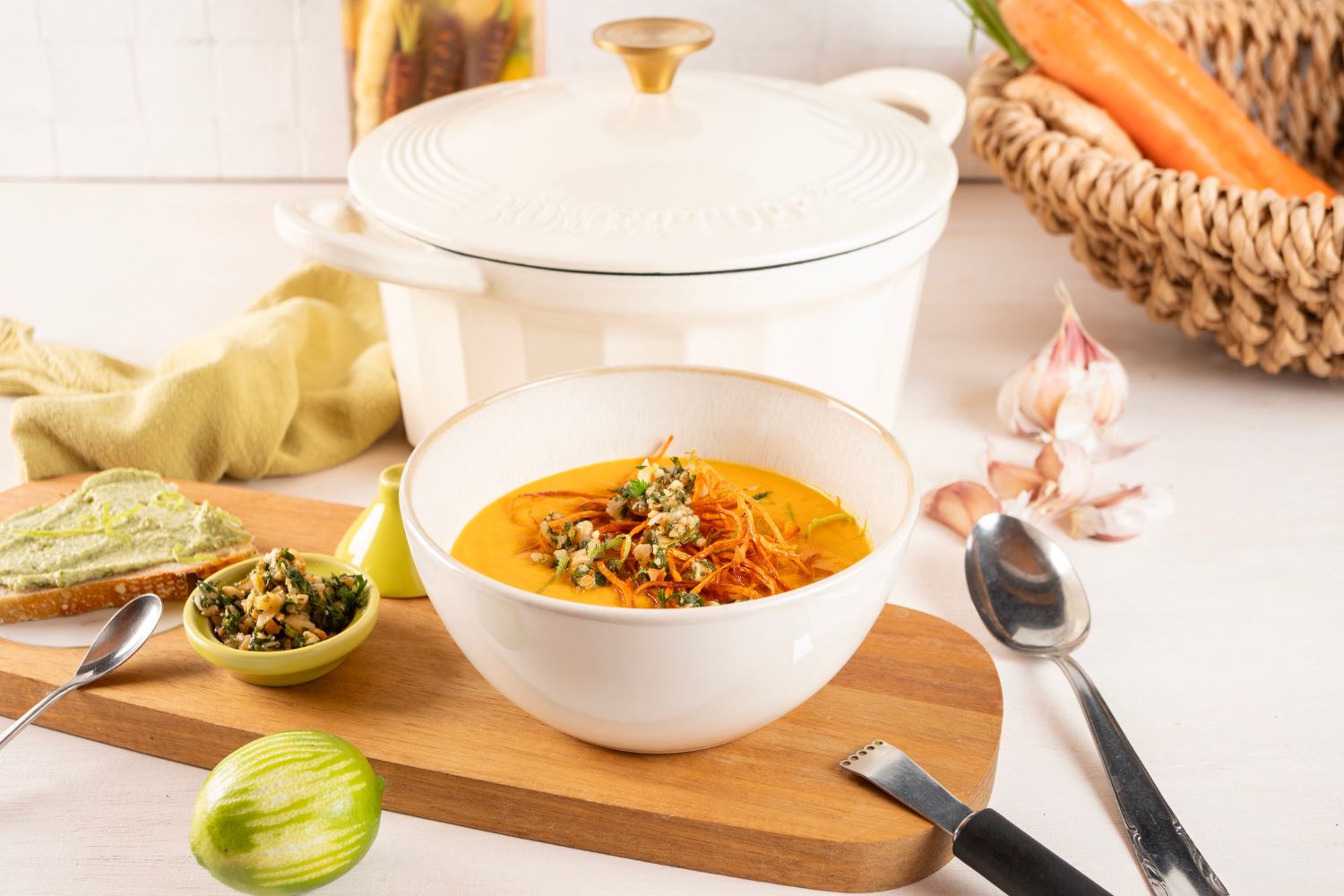 Karottensuppe mit Ingwer und Kokosmilch