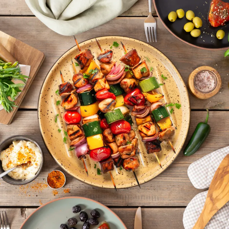 BBQ Grill Plancha mit Stegen