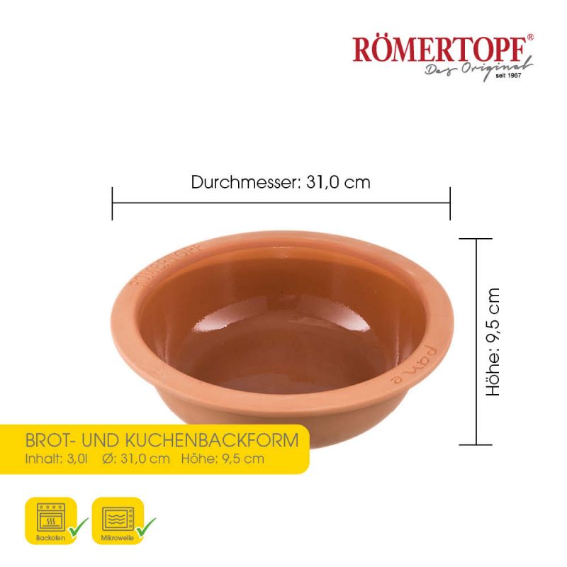 Römertopf Frische-Topf Set – Keramik Vorratsdosen für Gemüse